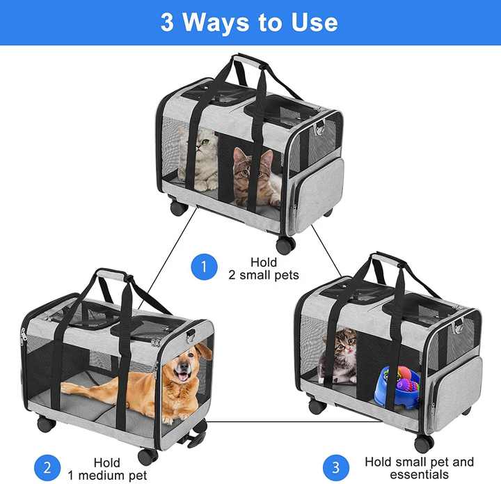 OEM Custom Pet Carrier With Wheels, Airline Approved, Waterproof, Soft-sided Pet Bag Factory| Alibaba.