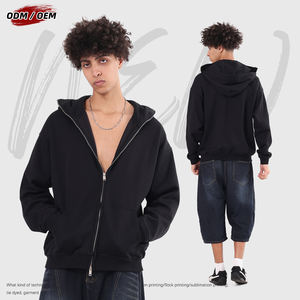 Sweat à capuche zippé High Street Silhouette Sports, coupe-vent, anti-poussière, double fermeture éclair, masque facial intégré, pour homme - Product Image 4