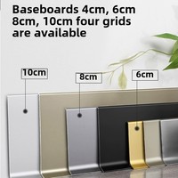 Fan Da grosir 6cm Titanium dinding Baseboard 4cm aluminium Alloy Skirting Line Stainless Steel sudut garis aksesoris lantai