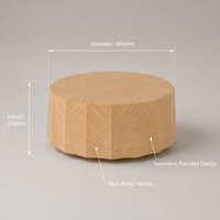 Ensemble de tables basses en bois minimalistes irrégulières pour chambre et salon