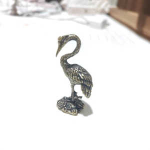 Décoration miniature grue en métal pour figurine de thé, ornement de table pour salon - Product Image 3