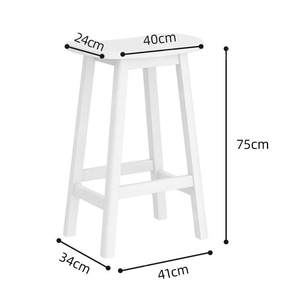 <span class=keywords><strong>Tabouret</strong></span> <span class=keywords><strong>de</strong></span> <span class=keywords><strong>bar</strong></span> en <span class=keywords><strong>bois</strong></span> <span class=keywords><strong>de</strong></span> style <span class=keywords><strong>scandinave</strong></span>, 75 cm, finition blanche, pieds coniques, barre transversale, pour cuisine, salle à manger, <span class=keywords><strong>bar</strong></span> - Product Image 5