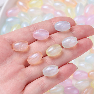 Acrylic Glow In Dark Mermaid Oval <b>Beads</b> For Bracelet Making Bulk Loose <b>Beads</b> DIY Jewelry Accessories Random Mix Color - Product Image 3