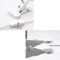 Support de lampe Led 3 en 1 avec interrupteur marche/arrêt, lampe de bureau flexible pour croissance, 30cm 360 degrés, e27