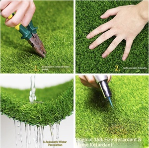 Tapis d'herbe <span class=keywords><strong>synthétique</strong></span> vert imperméable pour décoration d'anniversaire personnalisée, <span class=keywords><strong>football</strong></span> de pelouse, herbe artificielle d'<span class=keywords><strong>occasion</strong></span>, résistant aux UV - Product Image 5