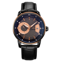 Montre mécanique de luxe pour homme, bracelet en cuir véritable, boîtier en acier inoxydable de 41 mm, montre-bracelet automatique, logo personnalisé, montres de marque