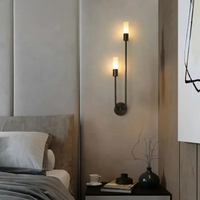 Appliques murales LED nordiques modernes, longues bandes lumineuses pour la maison, l'hôtel, les escaliers, la chambre à coucher, le chevet, la décoration de salon de luxe