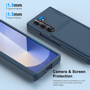 <span class=keywords><strong>Nuevo</strong></span> diseño para <span class=keywords><strong>Samsung</strong></span> Z Fold 7, funda plegable para teléfono con tarjetero para <span class=keywords><strong>Samsung</strong></span> Z Fold 6 5, funda protectora para teléfono con sensación <span class=keywords><strong>de</strong></span> piel - Product Image 2