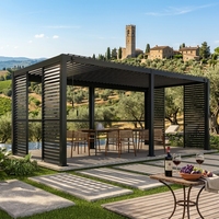 Motorisierte Aluminium-Pergola Wasserdichtes Freistehendes Garten-Pavillon Terrassen-Sonnenschutzsystem