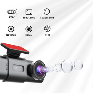 Mini 4K Dual Lens Car DVR Dashcam Black Box Video <strong>Recorder</strong> <strong>with</strong> GPS Wi-Fi Wide Angle Front &amp; Rear Camera 1080p Resolution Black - Product Image 4