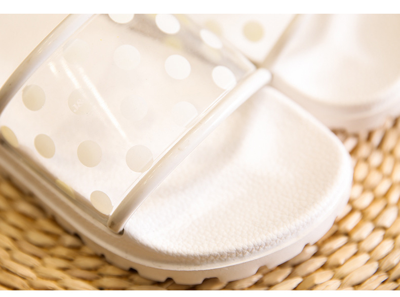 Transparent PVC Women Platform Sandals Soft Shower Bathroom EVA Non-Slip Slippers