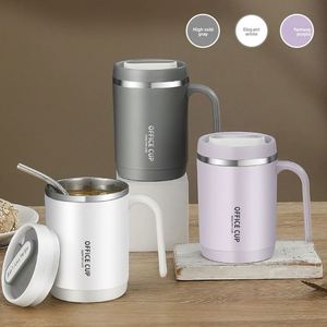 Creative 316 Stainless Steel Mug <b>Large</b> Capacity Office Coffee Cup with Lid Double Layer Insulated Water Cup <b>Gift</b> Cup - Product Image 2