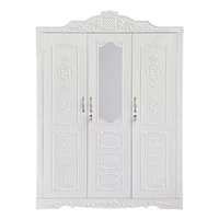 Vente en gros Armoire penderie en acier Armoire blanche Armoire en acier personnalisée en fer avec miroir Armoire en métal Organisateur de vêtements