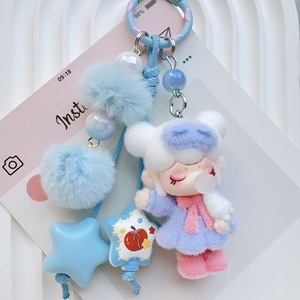 Llavero de peluche miniatura de la linda muñeca de dibujos animados Nanci, colgante para mochila de estudiante, adorno para teléfono, colgante DIY para bolso, venta al por mayor - Product Image 5