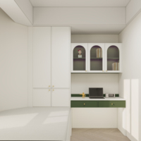 Armoire de chambre moderne encastrée en bois portable à 3 portes d'angle sur mesure pour rangement de vêtements