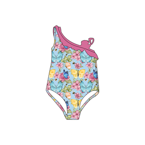 Maillot de bain Xinye 2026 pour enfants, nouveau maillot deux pièces à manches volantées pour <span class=keywords><strong>filles</strong></span>, mignon maillot de bain à séchage rapide pour bébé de 2 ans - Product Image 4
