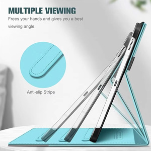 Laudtec Auto Sleep Wake <b>Tablet</b> Case for Samsung Galaxy Tab S Series Multi-Angle Stand Cover Teal Gray - Product Image 6