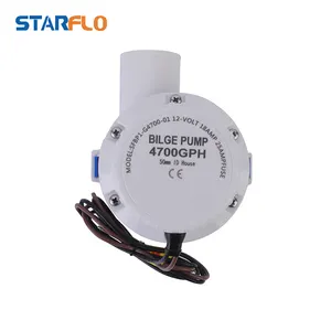 STARFLO 4700GPH 12v dc electrical submersible self-priming boat marine solar mini bilge pump 24v