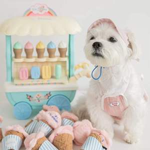 Lovely Design Ice-cream Shape <b>Plush</b> Pet Dogs Chew Interactive Smell Toys Pet <b>Plush</b> Slow Food Search Toy Vocal Hidden Food Toy - Product Image 4