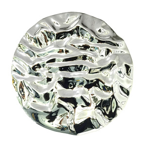 Décoration murale ronde en résine argentée électroplaquée, 500 mm, pour maisons miniatures - Product Image 3