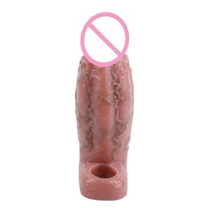 2024 New Styles Realistic Penis Sleeve Silicone Reusable Condoms Cock <b>Rings</b> Extender Sleeve With Anti-drop <b>for</b> <b>Men</b> Enlargement - Product Image 5