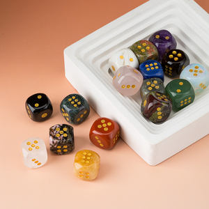 Vente flash : dés en <span class=keywords><strong>pierre</strong></span> précieuse carrée de 16 mm, sculpture en <span class=keywords><strong>pierre</strong></span> naturelle, artisanat en <span class=keywords><strong>pierre</strong></span> taillée, <span class=keywords><strong>pierre</strong></span> précieuse décorative, cadeau amusant - Product Image 4