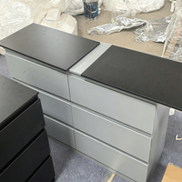 Armoire de rangement haute noire à 6 tiroirs, unité de rangement polyvalente autoportante, démontable, pour cuisine, garde-manger, salle de bain, pour la maison