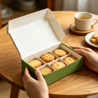 Boîtes d'expédition écologiques personnalisées avec logo, en carton recyclé, pour brownies, desserts, biscuits, aliments sucrés, emballage en carton alimentaire, pelliculage mat