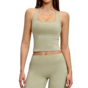 Débardeur <span class=keywords><strong>de</strong></span> sport pour femme 2026 <span class=keywords><strong>de</strong></span> haute qualité, haut <span class=keywords><strong>de</strong></span> yoga respirant <span class=keywords><strong>de</strong></span> couleur unie, coupe ajustée et séchage rapide, idéal pour le fitness et le yoga - Product Image 1