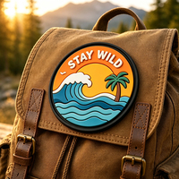 Patch en silicone personnalisé, logo en caoutchouc gaufré, en relief, moulé, rond, souple, durable, imperméable, flexible, élastique, OEM, ODM, vente en gros