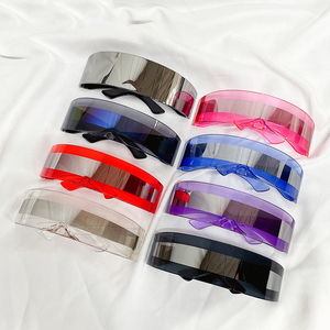 <span class=keywords><strong>Occhiali</strong></span> da sole a fascia all'ingrosso, stile guerriero futuristico europeo e americano, <span class=keywords><strong>occhiali</strong></span> integrati per feste disco e palcoscenico - Product Image 2
