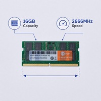 Mémoire RAM SODIMM 16 Go DDR4 2666 MHz 260 broches 2Rx8 pour ordinateur portable ultra-fin, compatible rapide avec Chrome OS, idéale pour le gaming, vente directe usine