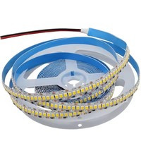 Bande LED SMD2835 de haute qualité 10 mm DC12V 24V IP20 non étanche, ruban flexible 240 LED par mètre, blanc chaud