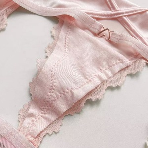 Women's for Pink Summer Lightweight Sexy Silky <strong>Panties</strong> Playful <strong>Anime</strong> Cat Print with Lace Tie-Up Pure Desire Underwear Logo Waist - Product Image 4