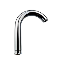 Robinet de cuisine moderne en acier inoxydable chromé ZHAOFAN ZF-008, mitigeur à poser sur comptoir avec bec d'eau chaude/froide