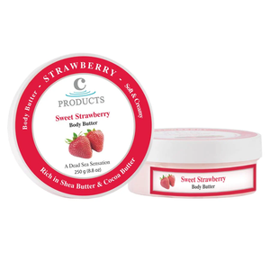 Manteca de Karité y Cacao con Aroma a Fresa Dulce que se Derrite en la Piel para una Hidratación Profunda y Suavidad Sedosa, Manteca Corporal de Lujo con Sal del Mar Muerto - Product Image 1