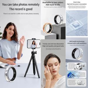 공장 사용자 정의 로고 남성 여성 럭셔리 모잠비크 다이아몬드 수면 심박수 모니터 건강 지능형 피트니스 트래커 스마트 링 - Product Image 3