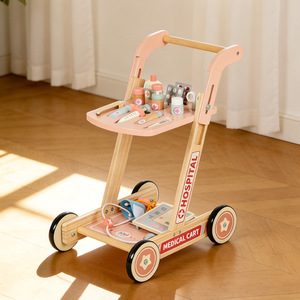Ensemble de jeu interactif en <span class=keywords><strong>bois</strong></span> pour enfants : Maisonnette, <span class=keywords><strong>chariot</strong></span> d'imitation d'équipement médical, jeu de <span class=keywords><strong>docteur</strong></span> et infirmière pour bébés, pour 4-6 ans - Product Image 1