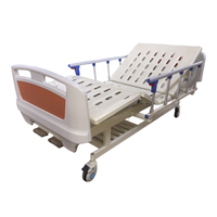 Lit d'hôpital manuel à deux manivelle B1-A pour les soins infirmiers et les soins aux patients, lit médical pour personnes âgées à 2 fonctions