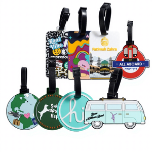 Etiqueta de <span class=keywords><strong>Equipaje</strong></span> Personalizada con Logotipo, de PVC Suave, Silicona, Sublimada, Promocional, del Fabricante Original - Product Image 1