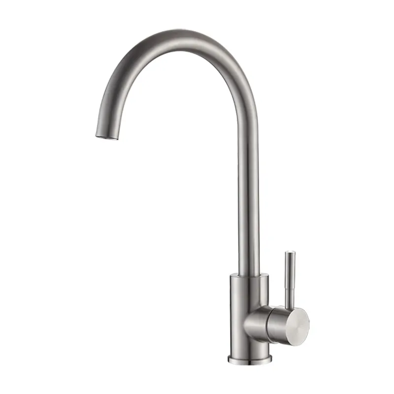 Modern Design Durable Brass Kitchen Sink Mixer Faucets One Handle Single Hole Tap For Apartment Kitchen