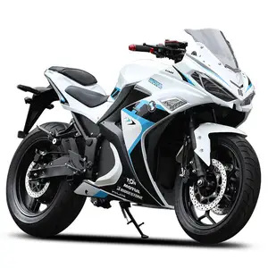 2023 Pilote de moto électrique haute vitesse 72V120AN 5000W V6R3 avec batterie longue durée de grande capacité pour le sport et le divertissement