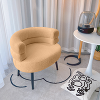 Canapé simple moderne nordique du fabricant, en tissu laine d'agneau, ergonomique, pour salon, salle à manger, chambre, chaise longue, coussins confortables