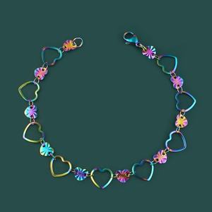 Pulsera de Moda de Acero Inoxidable con Diseño de Corazón Colorido Estilo Coreano para Mujer, Joyería Católica Estilo Egipcio, Hermosos Amuletos - Product Image 3