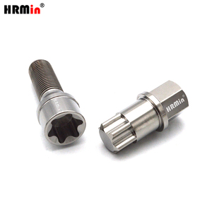 Vis de roue à tête conique <span class=keywords><strong>antivol</strong></span> en titane Ti-6Al-4V Gr.5, douille Torx, M14*1.25*28mm avec <span class=keywords><strong>clé</strong></span> en titane pour <span class=keywords><strong>BMW</strong></span>, état neuf - Product Image 4