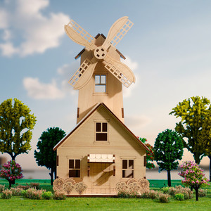 Modèle de bâtiment de style européen, <span class=keywords><strong>puzzle</strong></span> 3D en bois, maison à assembler soi-même, villa créative, jouet artisanal, âges 6-13 - Product Image 2