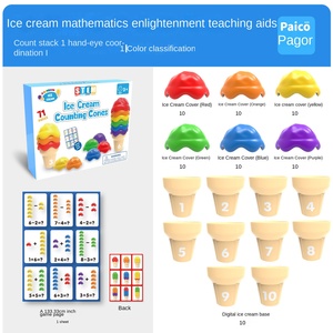 Juego Educativo de Matemáticas con Helados Paico Kids, para Contar, Clasificar Colores, Apilar y Combinar Números, para Niños de <span class=keywords><strong>5</strong></span> a 7 <span class=keywords><strong>Años</strong></span> - Product Image 6