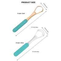 Grande Vente : Nettoyant de Langue Double Couche en Acier Inoxydable avec Manche en Silicone – Outil d'Hygiène Buccale pour Réduire la Mauvaise Haleine