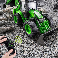 LK Toys 1:14 HUINA 1579 Camión de control remoto Excavadora 9CH Cargador Carretilla elevadora bidireccional Sonido Luz Simulación Camión de ingeniería