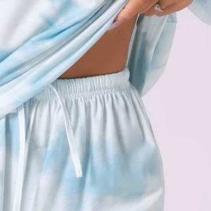 Set Loungewear da Donna con Pantaloncini a Vita Elastica e Coulisse, Pigiama Morbido e Traspirante per Casa, Relax e Notte - Product Image 3